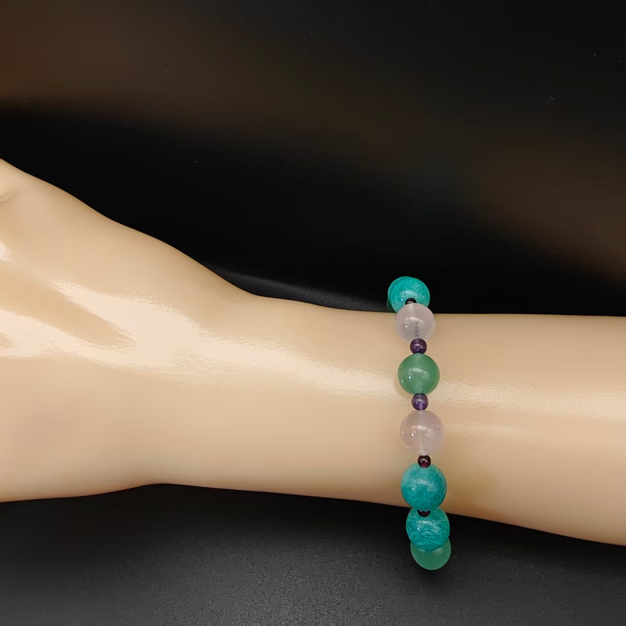 OneCrystal-Zodiac NHE Flow Crystal Beads Series Aquarius-HeartFire Bracelet-*Honeyed Spectrum*