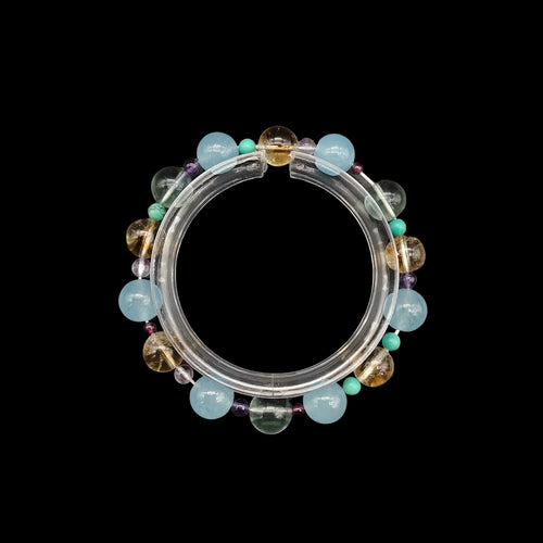 OneCrystal-Zodiac NHE Flow Crystal Beads Series Capricorn-HeartFire Bracelet-*Soul Sister*