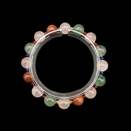 OneCrystal-Zodiac NHE Flow Crystal Beads Series Taurus-HeartFire Bracelet-*Honey Glaze*