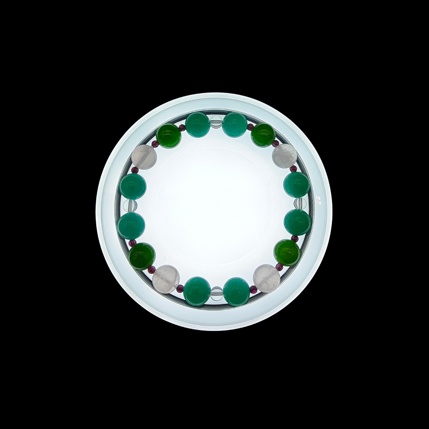 OneCrystal-Zodiac NHE Flow Crystal Beads Series Pisces-HeartFire Bracelet-*Coral Whisper*