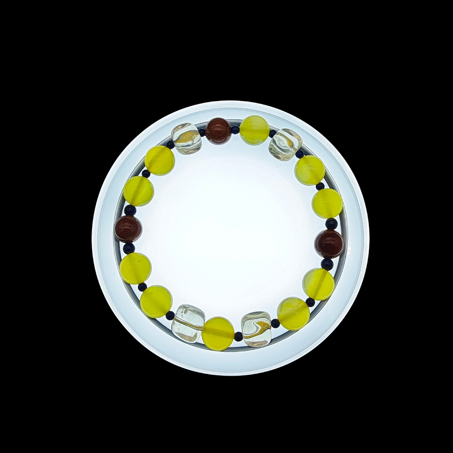 OneCrystal-Zodiac NHE Flow Crystal Beads Series Aries-Momentum Bracelet-*Equator Compass*