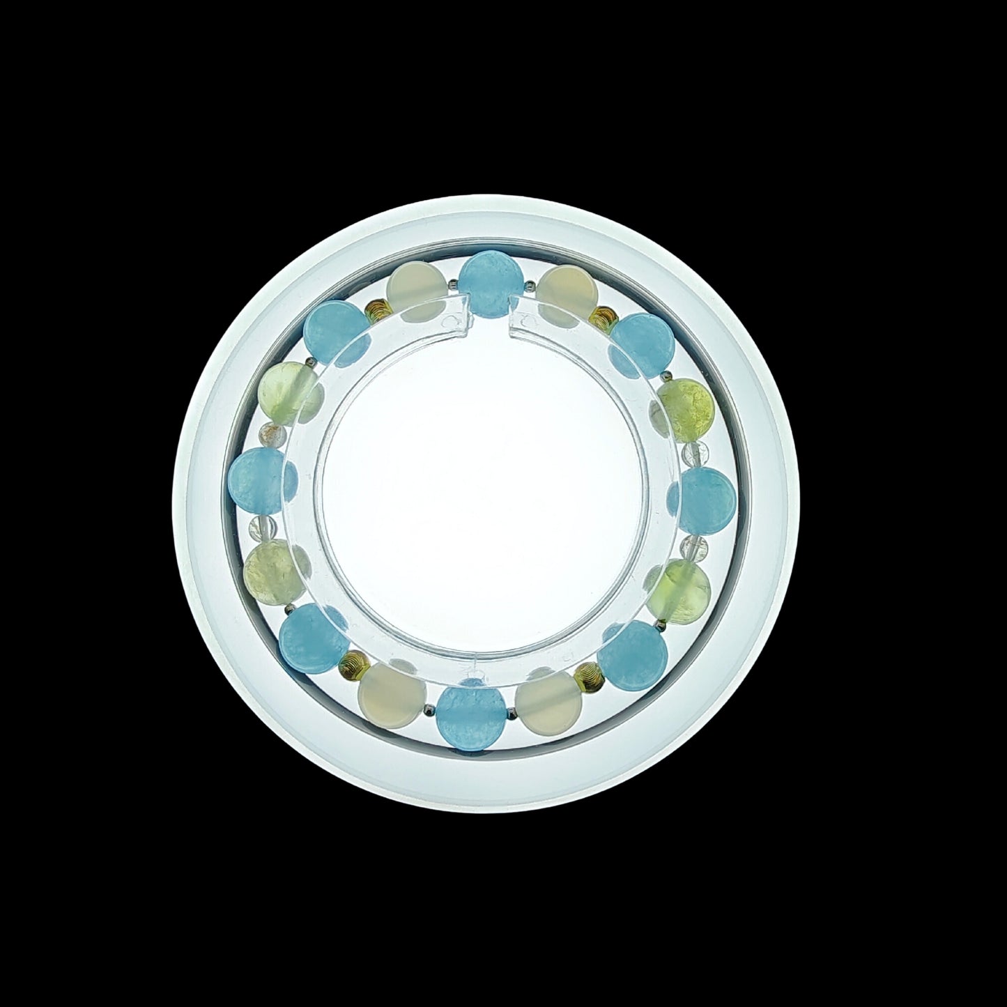 OneCrystal-Zodiac NHE Flow Crystal Beads Series Cancer-Vitality Bracelet-*Tidal Soothe*