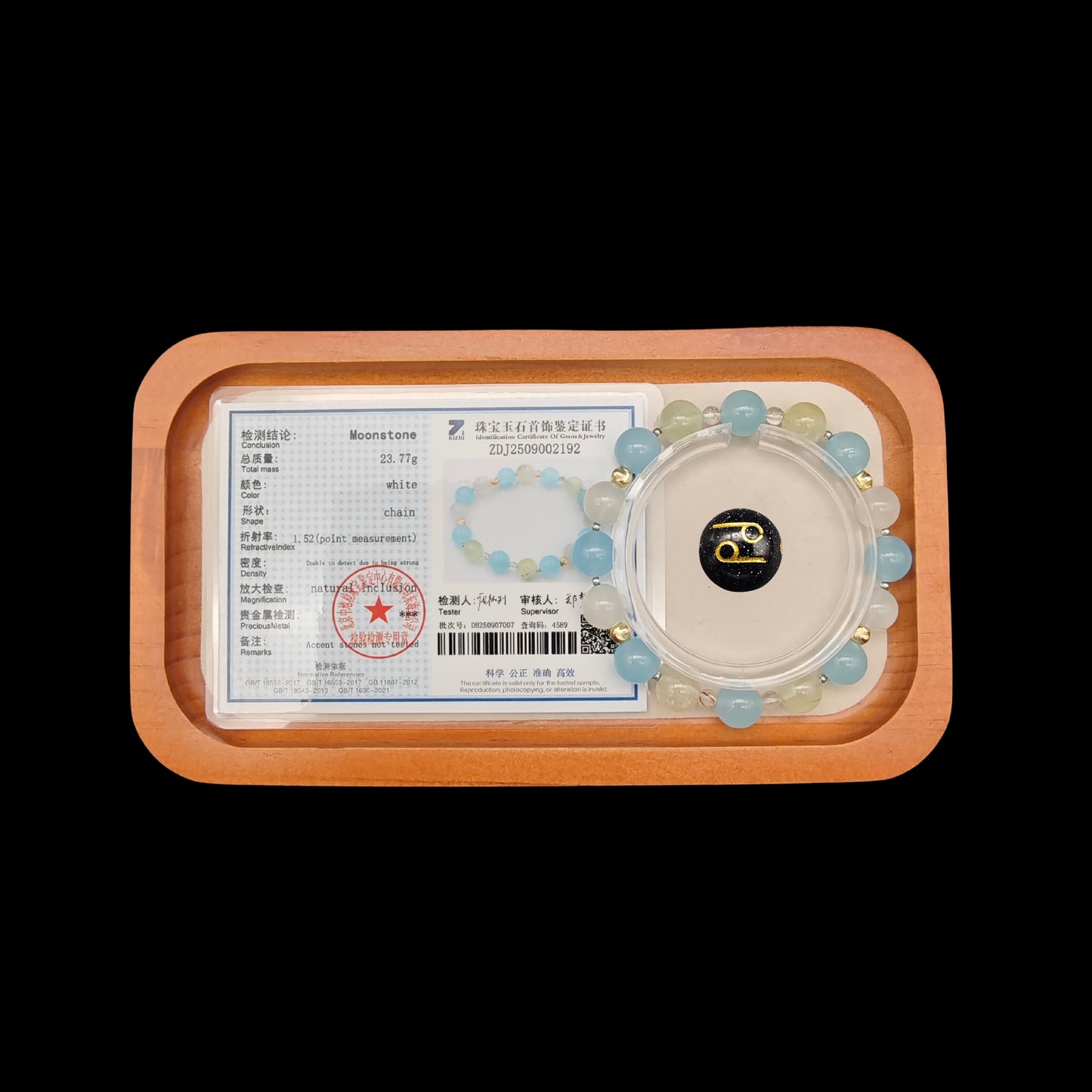 OneCrystal-Zodiac NHE Flow Crystal Beads Series Cancer-Vitality Bracelet-*Tidal Soothe*