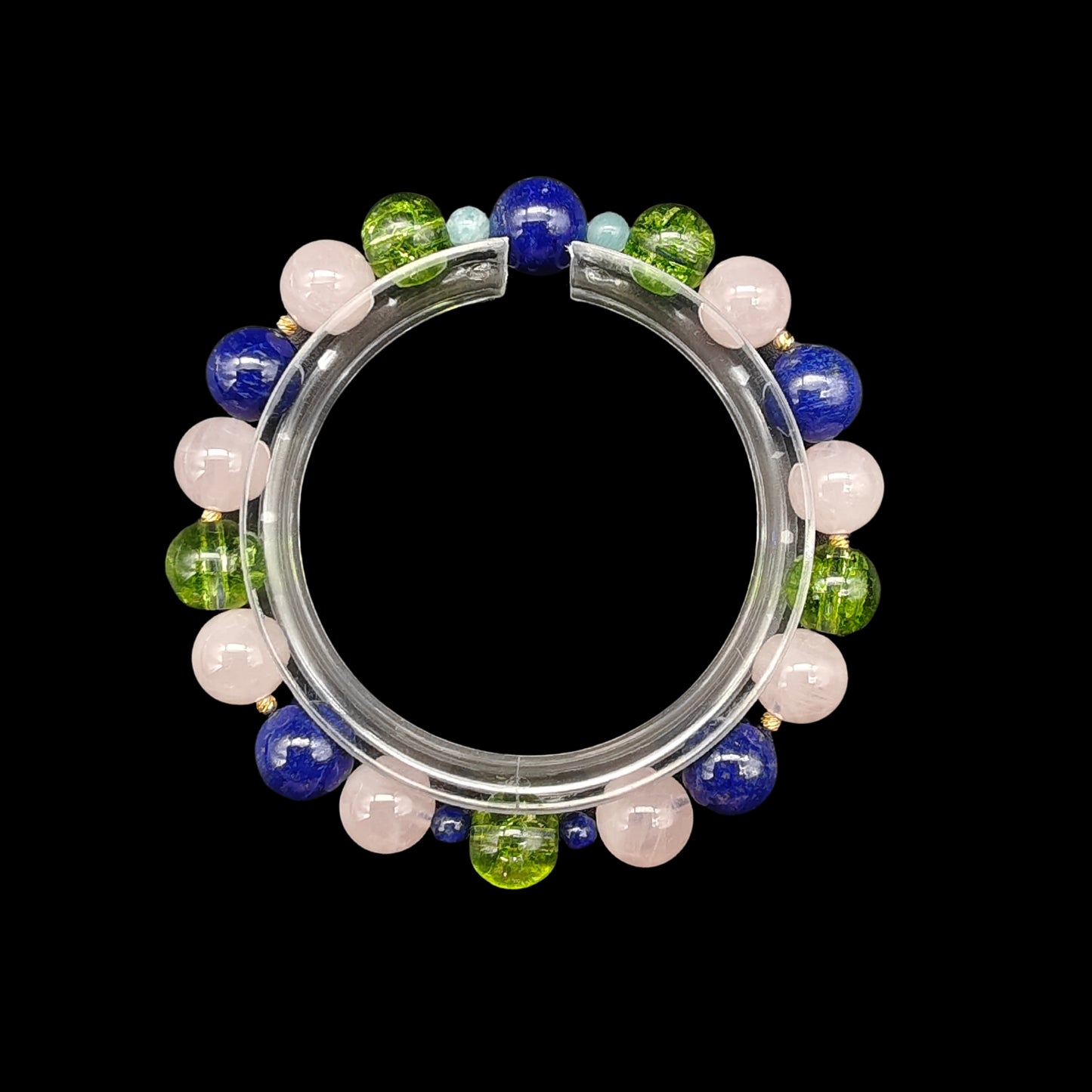 OneCrystal-Zodiac NHE Flow Crystal Beads Series Leo-HeartFire Bracelet-*Golden Embrace*