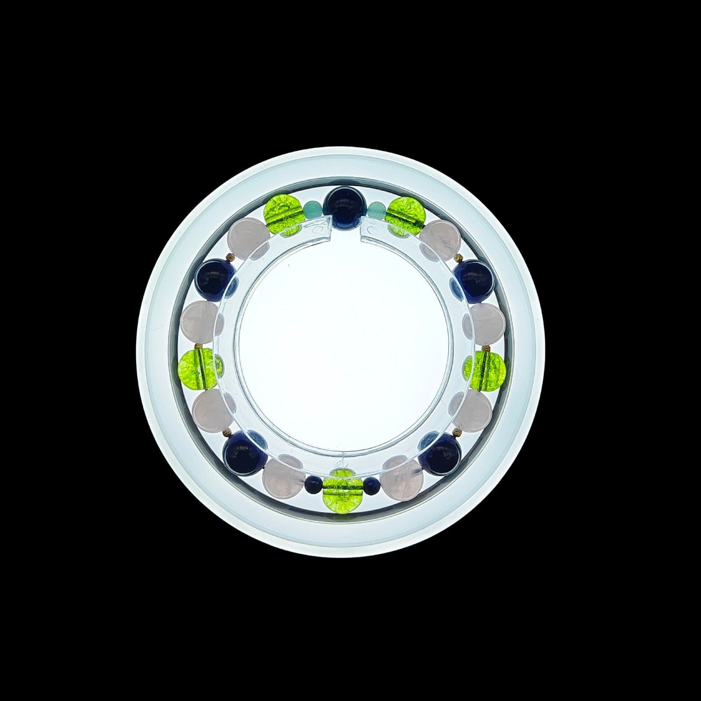 OneCrystal-Zodiac NHE Flow Crystal Beads Series Leo-HeartFire Bracelet-*Golden Embrace*