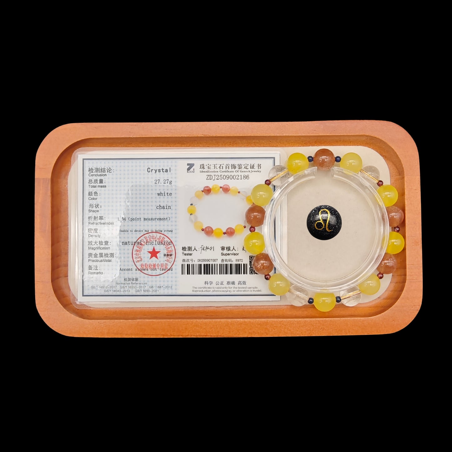 OneCrystal-Zodiac NHE Flow Crystal Beads Series Leo-Momentum Bracelet-*Royal Channel*