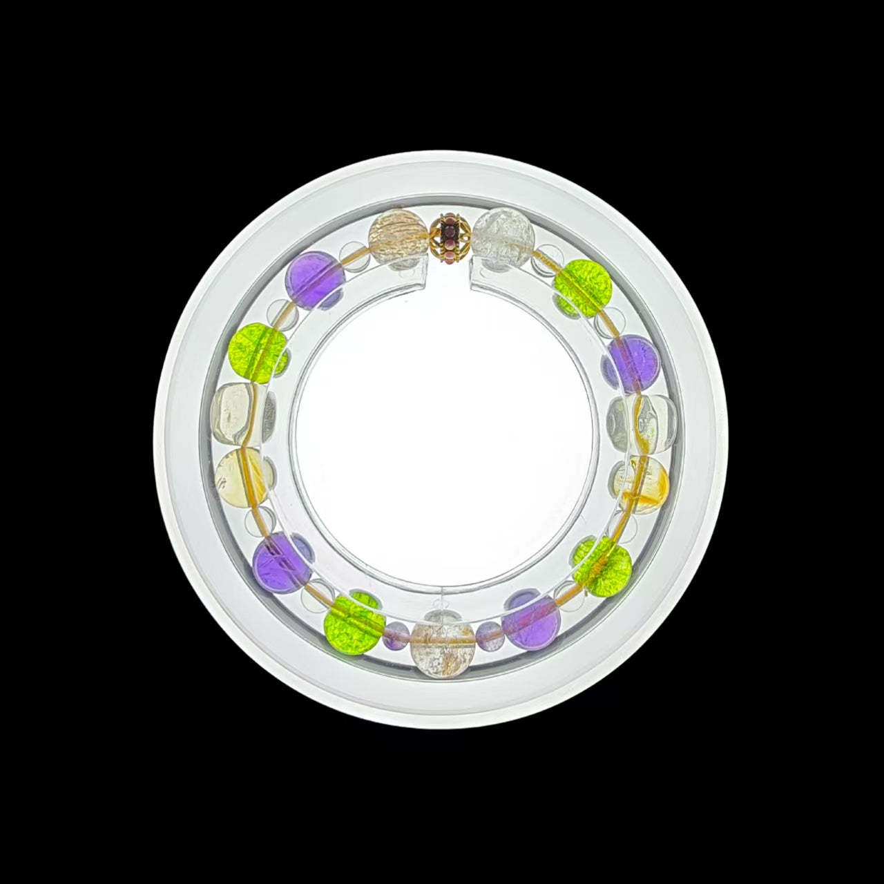 OneCrystal-Zodiac NHE Flow Crystal Beads Series Virgo-Alignment Bracelet-*Harmony Bloom*