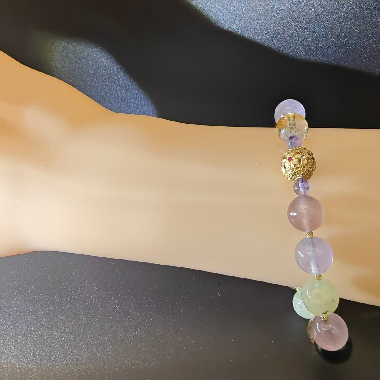 OneCrystal-Zodiac NHE Flow Crystal Beads Series Aries-Alignment Bracelet-*Élan Flare*