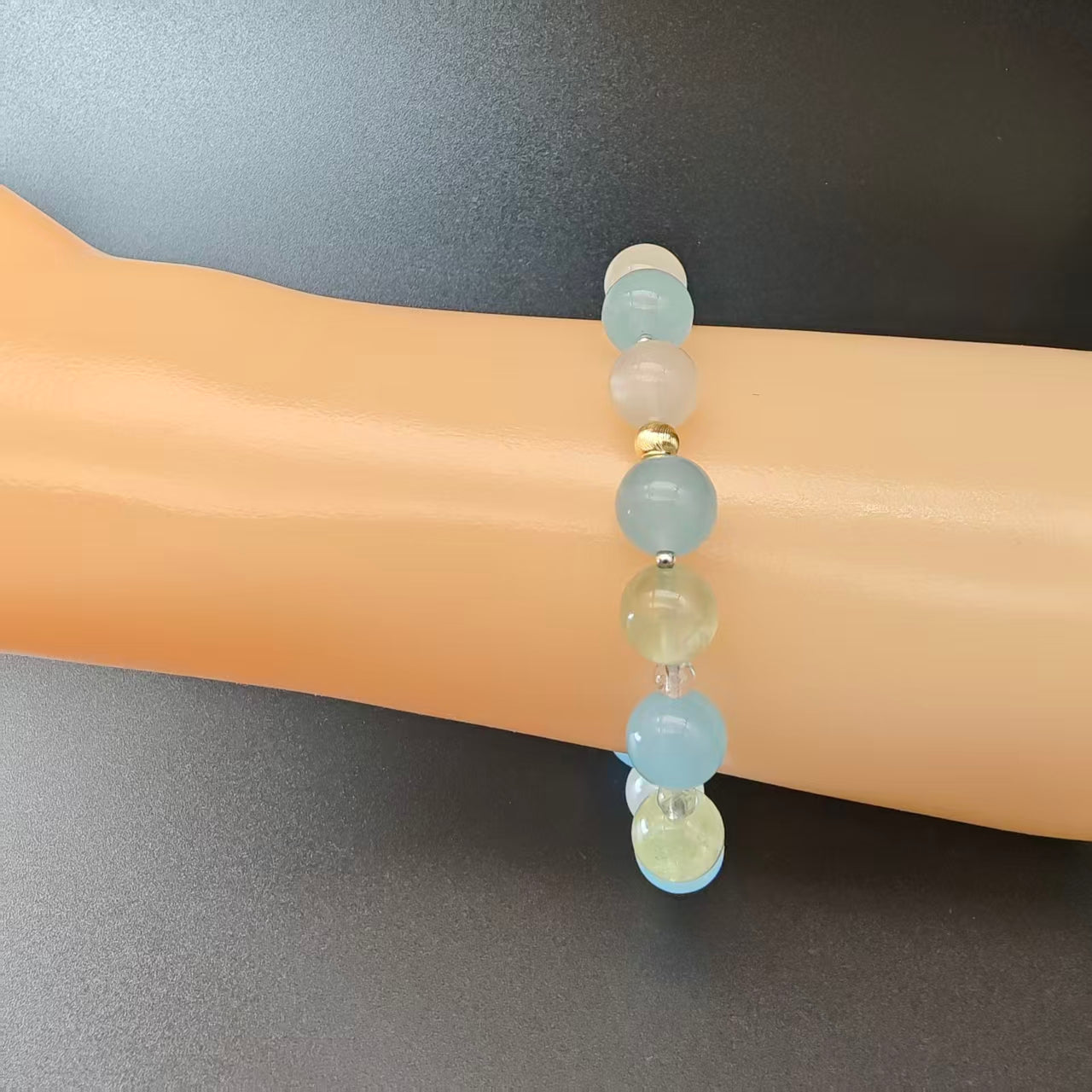 OneCrystal-Zodiac NHE Flow Crystal Beads Series Cancer-Vitality Bracelet-*Tidal Soothe*