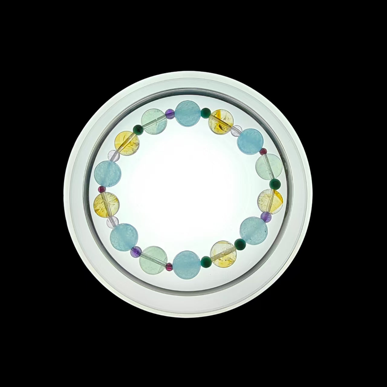 OneCrystal-Zodiac NHE Flow Crystal Beads Series Capricorn-HeartFire Bracelet-*Soul Sister*