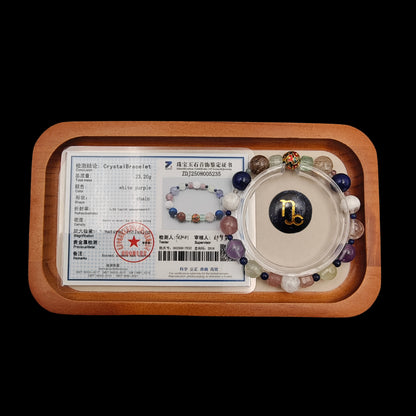 OneCrystal-Zodiac NHE Flow Crystal Beads Series Capricorn-Alignment Bracelet-*Cosmic Loom*