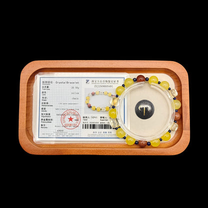 OneCrystal-Zodiac NHE Flow Crystal Beads Series Aries-Momentum Bracelet-*Equator Compass*