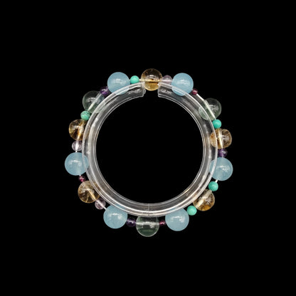 OneCrystal-Zodiac NHE Flow Crystal Beads Series Capricorn-HeartFire Bracelet-*Soul Sister*