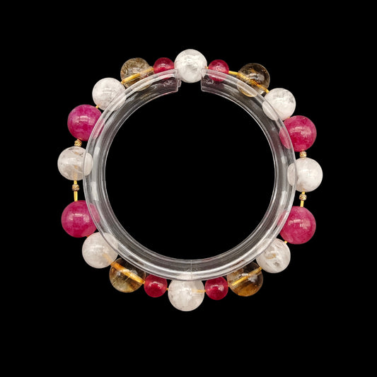 OneCrystal-Zodiac NHE Flow Crystal Beads Series Aquarius-Momentum Bracelet-*Flow Navigator*