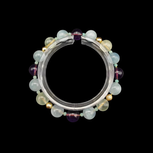 OneCrystal-Zodiac NHE Flow Crystal Beads Series Pisces-Vitality Bracelet-*Dewdrop Healing*