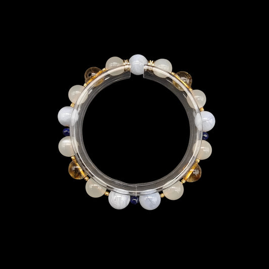 OneCrystal-Zodiac NHE Flow Crystal Beads Series Pisces-Momentum Bracelet-*Tide Guide*