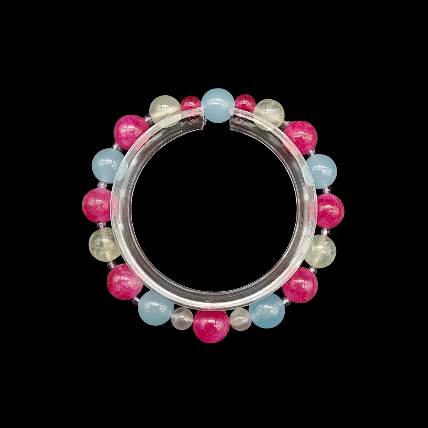 OneCrystal-Zodiac NHE Flow Crystal Beads Series Aries-HeartFire Bracelet-*Lava Whisper*