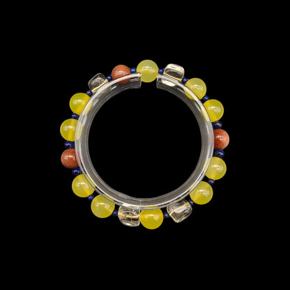 OneCrystal-Zodiac NHE Flow Crystal Beads Series Aries-Momentum Bracelet-*Equator Compass*