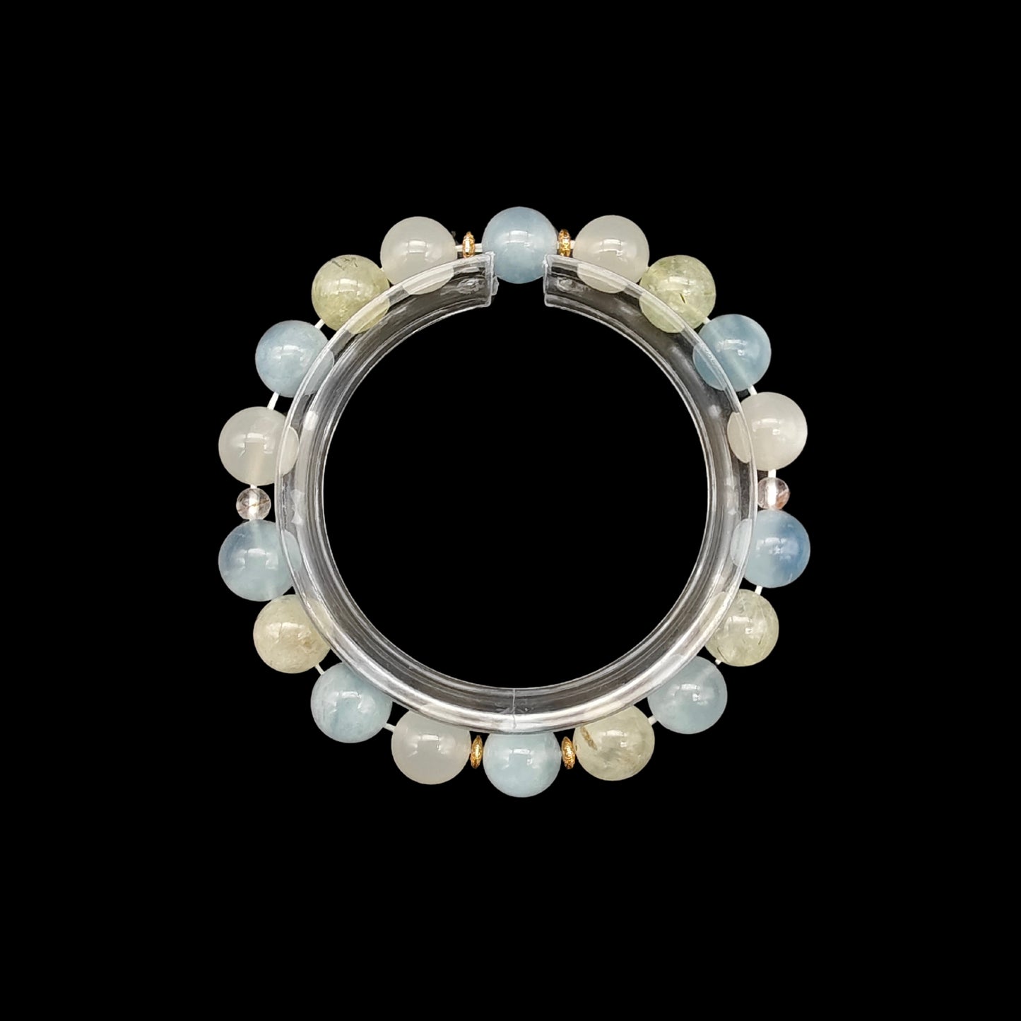 OneCrystal-Zodiac NHE Flow Crystal Beads Series Gemini-Vitality Bracelet-*Dawn Whisper*