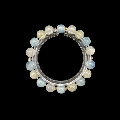 OneCrystal-Zodiac NHE Flow Crystal Beads Series Gemini-Vitality Bracelet-*Dawn Whisper*