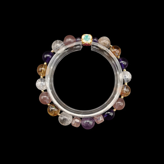 OneCrystal-Zodiac NHE Flow Crystal Beads Series Gemini-Alignment Bracelet-*Celestial Strings*