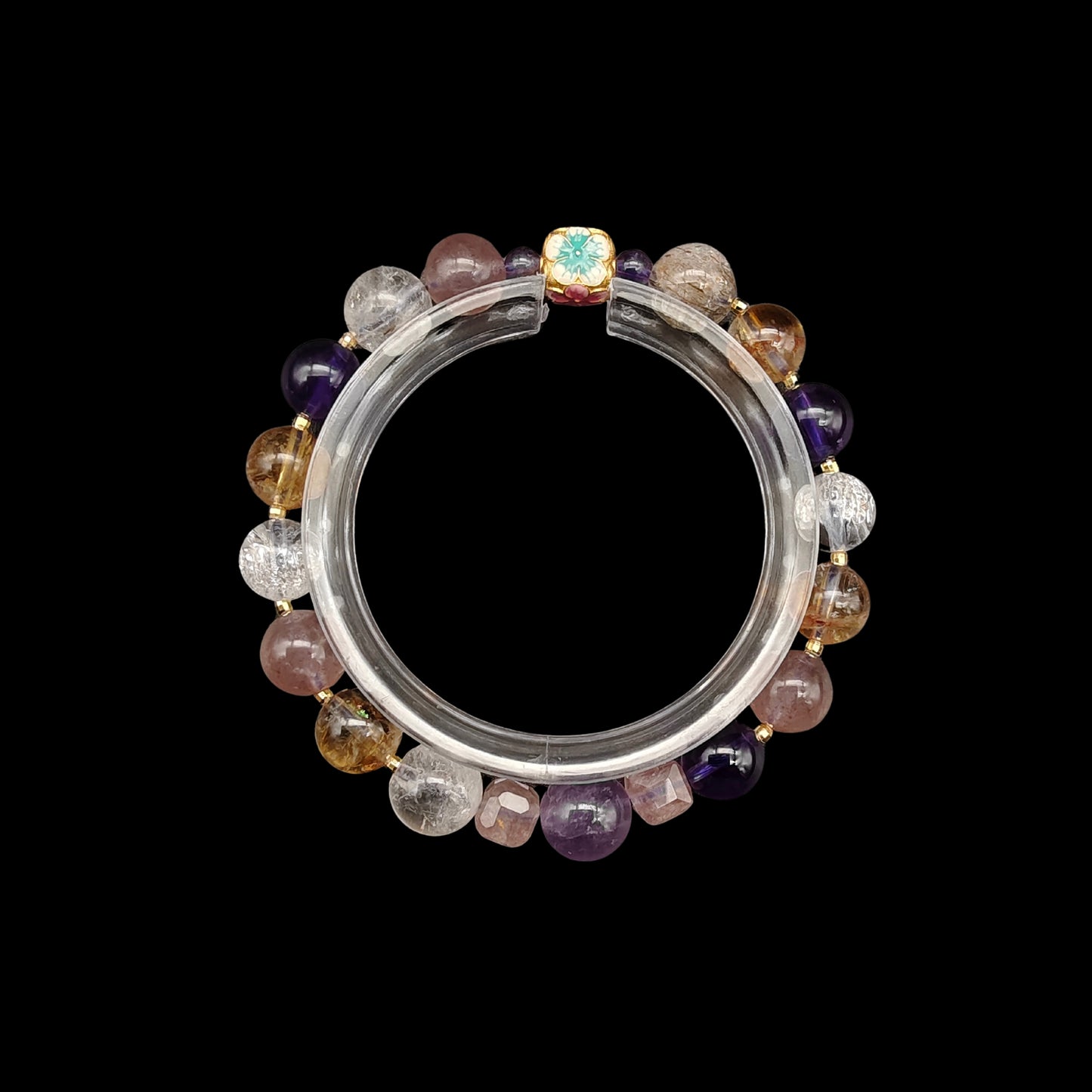 OneCrystal-Zodiac NHE Flow Crystal Beads Series Gemini-Alignment Bracelet-*Celestial Strings*