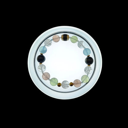 OneCrystal-Zodiac NHE Flow Crystal Beads Series Aquarius-Alignment Bracelet-*Galaxy Ripple*