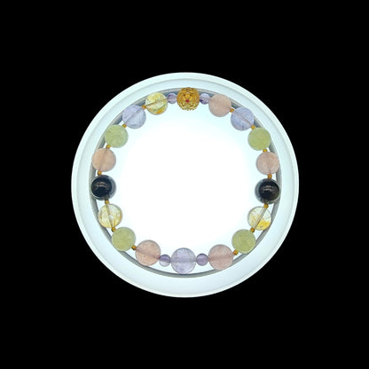 OneCrystal-Zodiac NHE Flow Crystal Beads Series Aries-Alignment Bracelet-*Élan Flare*