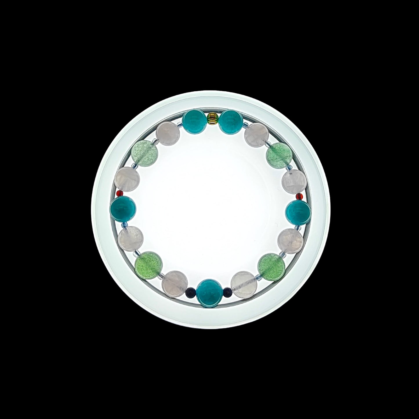 OneCrystal-Zodiac NHE Flow Crystal Beads Series Gemini-HeartFire Bracelet-*Spark Dialogue*