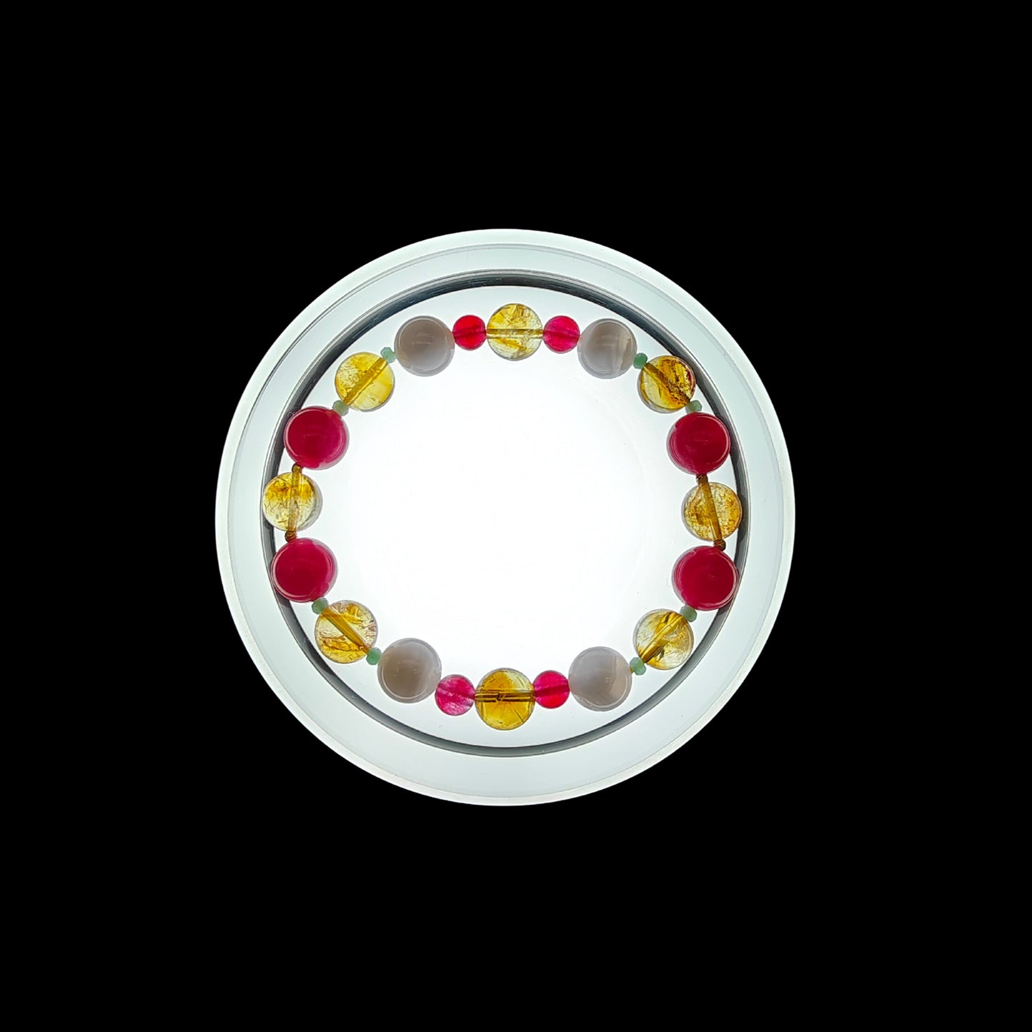 OneCrystal-Zodiac NHE Flow Crystal Beads Series Gemini-Momentum Bracelet-*Clover Loop*