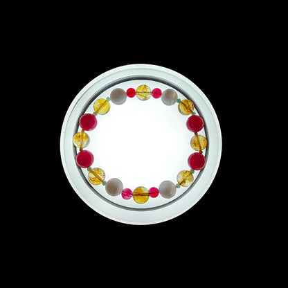 OneCrystal-Zodiac NHE Flow Crystal Beads Series Gemini-Momentum Bracelet-*Clover Loop*