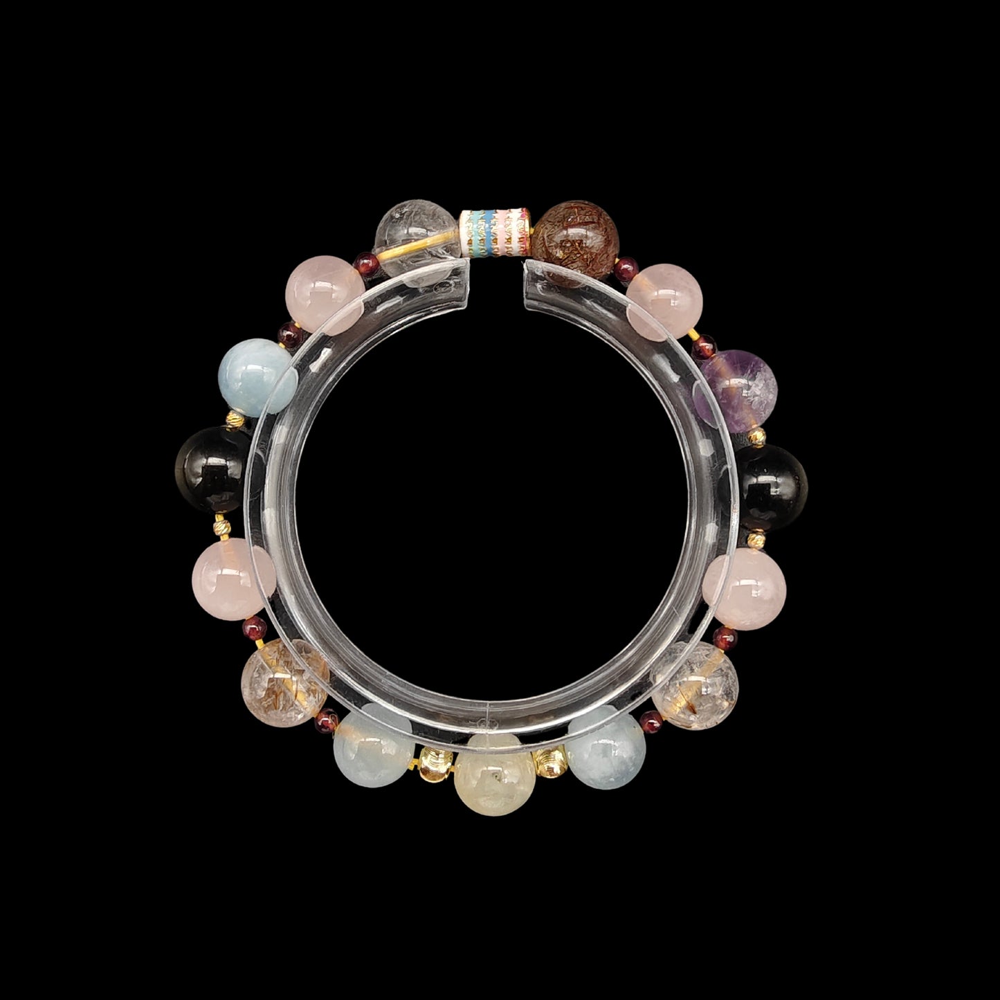 OneCrystal-Zodiac NHE Flow Crystal Beads Series Cancer-Alignment Bracelet-*Moonrise Symphony*