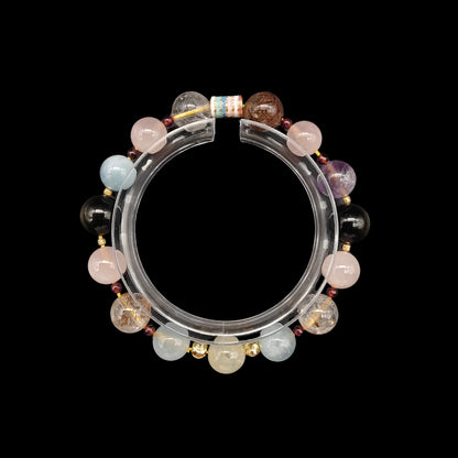 OneCrystal-Zodiac NHE Flow Crystal Beads Series Cancer-Alignment Bracelet-*Moonrise Symphony*