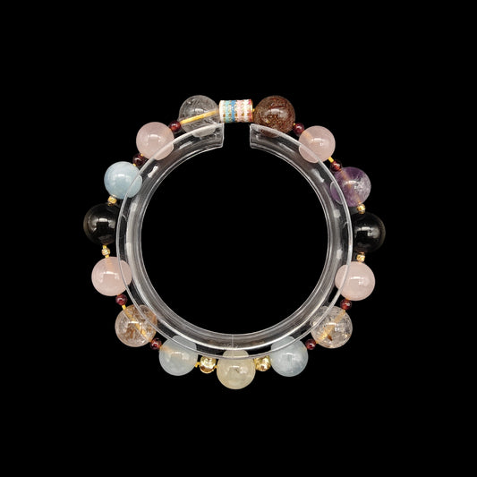OneCrystal-Zodiac NHE Flow Crystal Beads Series Cancer-Alignment Bracelet-*Moonrise Symphony*