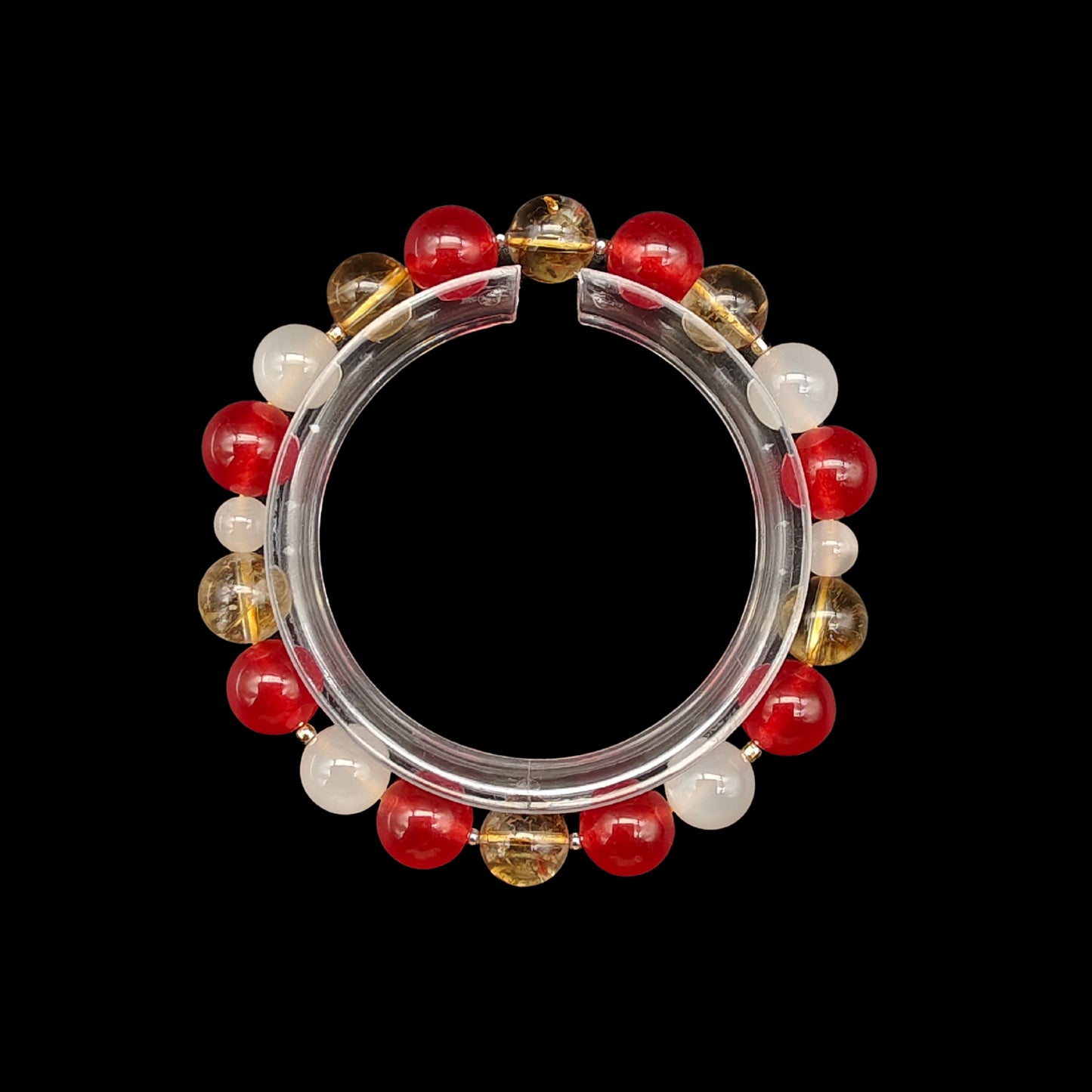 OneCrystal-Zodiac NHE Flow Crystal Beads Series Leo-Vitality Bracelet-*Sunrise Ignition*