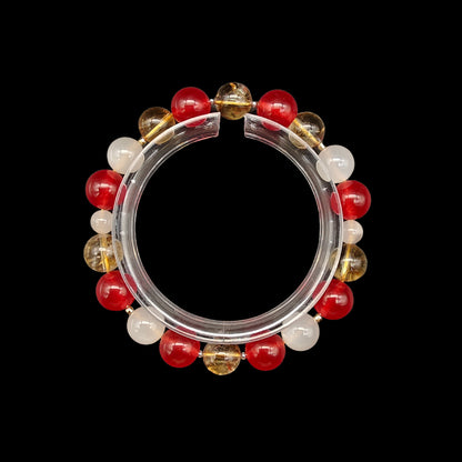 OneCrystal-Zodiac NHE Flow Crystal Beads Series Leo-Vitality Bracelet-*Sunrise Ignition*