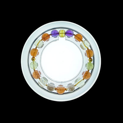 OneCrystal-Zodiac NHE Flow Crystal Beads Series Leo-Alignment Bracelet-*Golden Symphony*