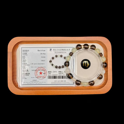 OneCrystal-Zodiac NHE Flow Crystal Beads Series Virgo-Vitality Bracelet-*Earth Pulse*