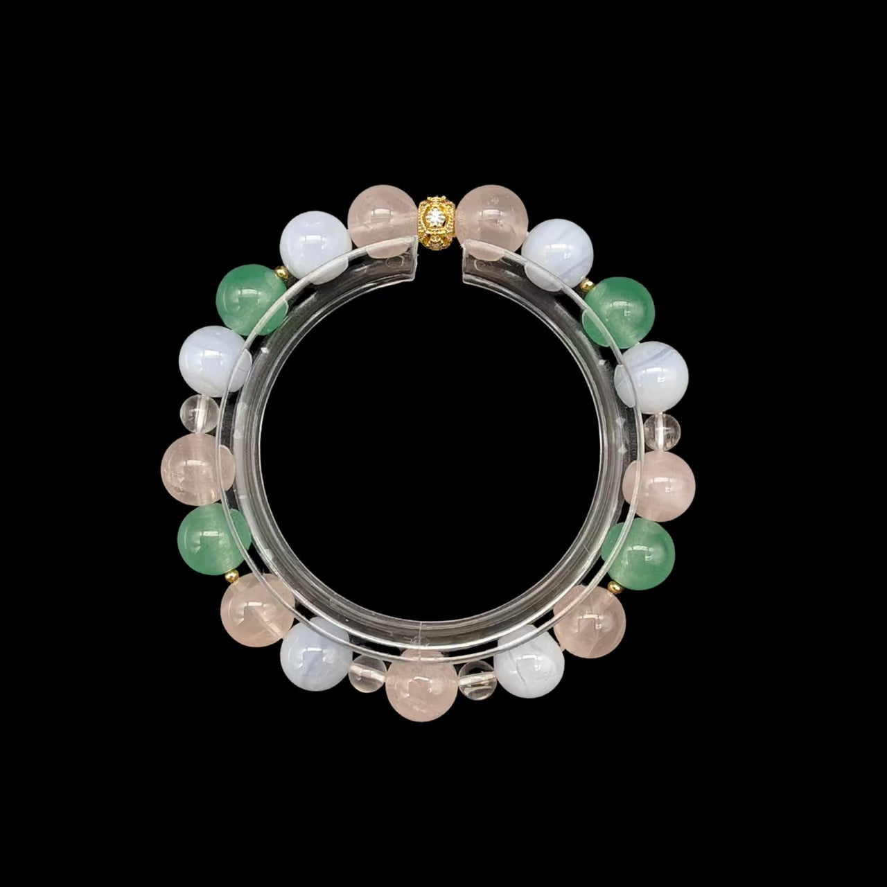 OneCrystal-Zodiac NHE Flow Crystal Beads Series Virgo-HeartFire Bracelet-*Honey Dawn*