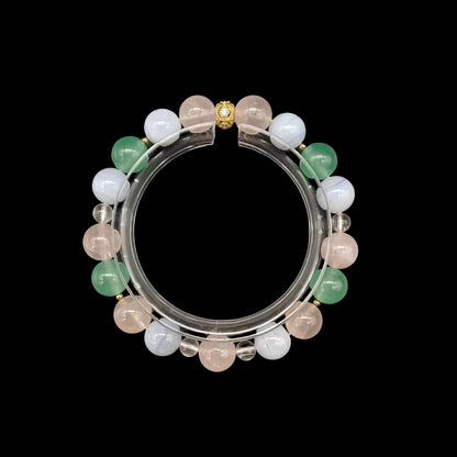 OneCrystal-Zodiac NHE Flow Crystal Beads Series Virgo-HeartFire Bracelet-*Honey Dawn*