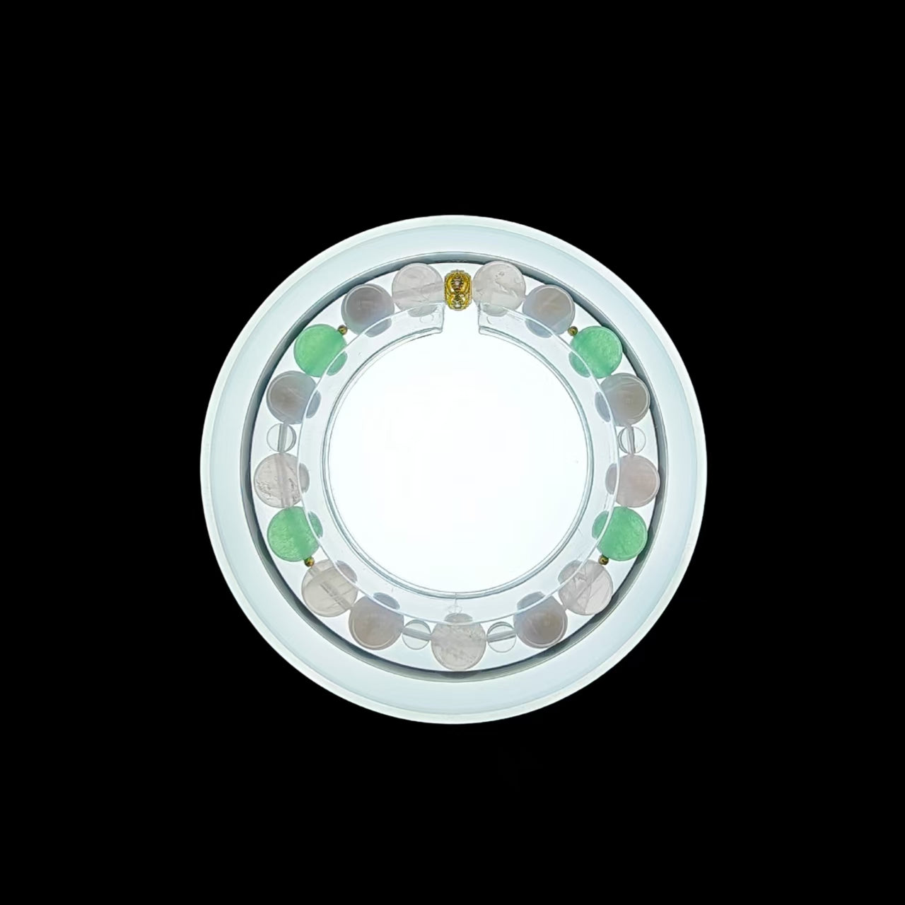 OneCrystal-Zodiac NHE Flow Crystal Beads Series Virgo-HeartFire Bracelet-*Honey Dawn*