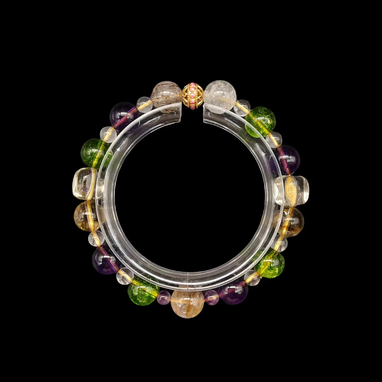 OneCrystal-Zodiac NHE Flow Crystal Beads Series Virgo-Alignment Bracelet-*Harmony Bloom*