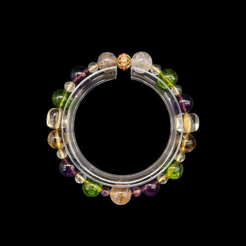 OneCrystal-Zodiac NHE Flow Crystal Beads Series Virgo-Alignment Bracelet-*Harmony Bloom*