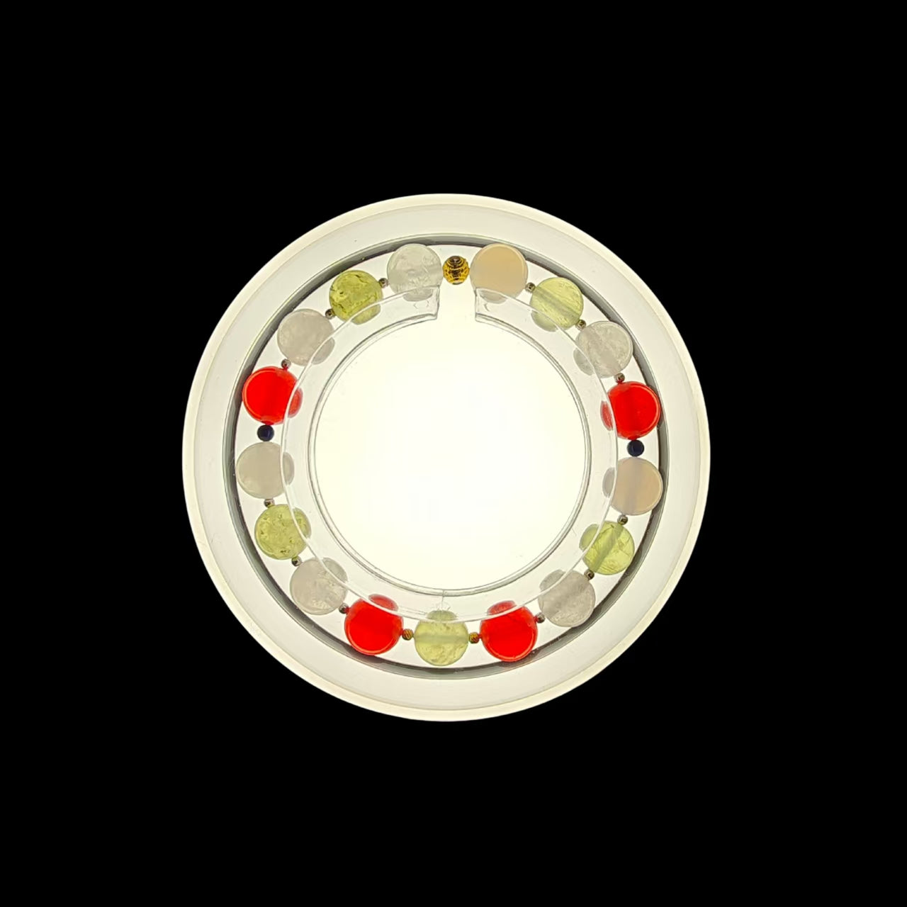 OneCrystal-Zodiac NHE Flow Crystal Beads Series Libra-Vitality Bracelet-*Golden Glow*