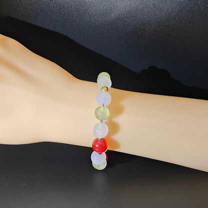 OneCrystal-Zodiac NHE Flow Crystal Beads Series Libra-Vitality Bracelet-*Golden Glow*