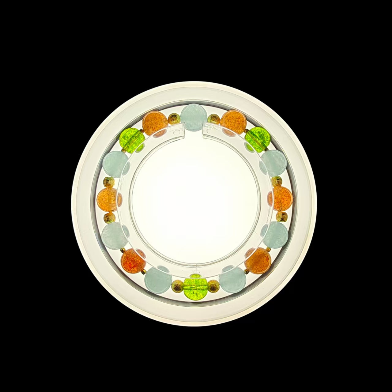 OneCrystal-Zodiac NHE Flow Crystal Beads Series Libra-HeartFire Bracelet-*Lovers’ Halo*