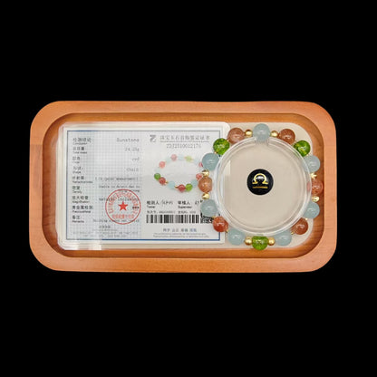 OneCrystal-Zodiac NHE Flow Crystal Beads Series Libra-HeartFire Bracelet-*Lovers’ Halo*