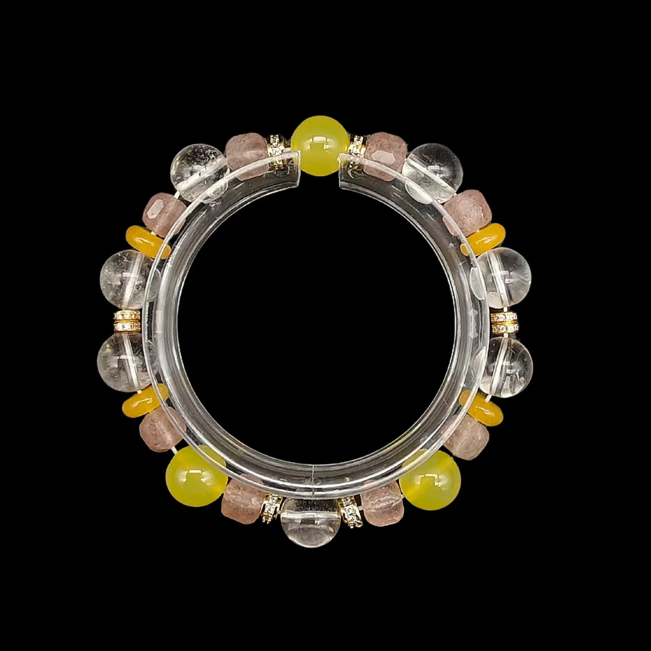 OneCrystal-Zodiac NHE Flow Crystal Beads Series Libra-Momentum Bracelet-*Hourglass Flow*