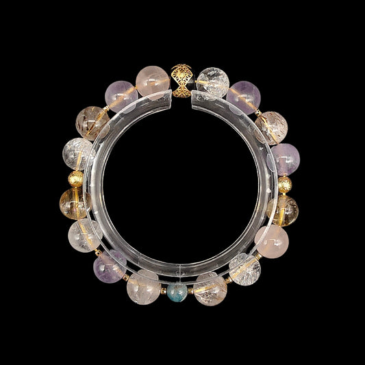 OneCrystal-Zodiac NHE Flow Crystal Beads Series Libra-Alignment Bracelet-*Galactic Balance*