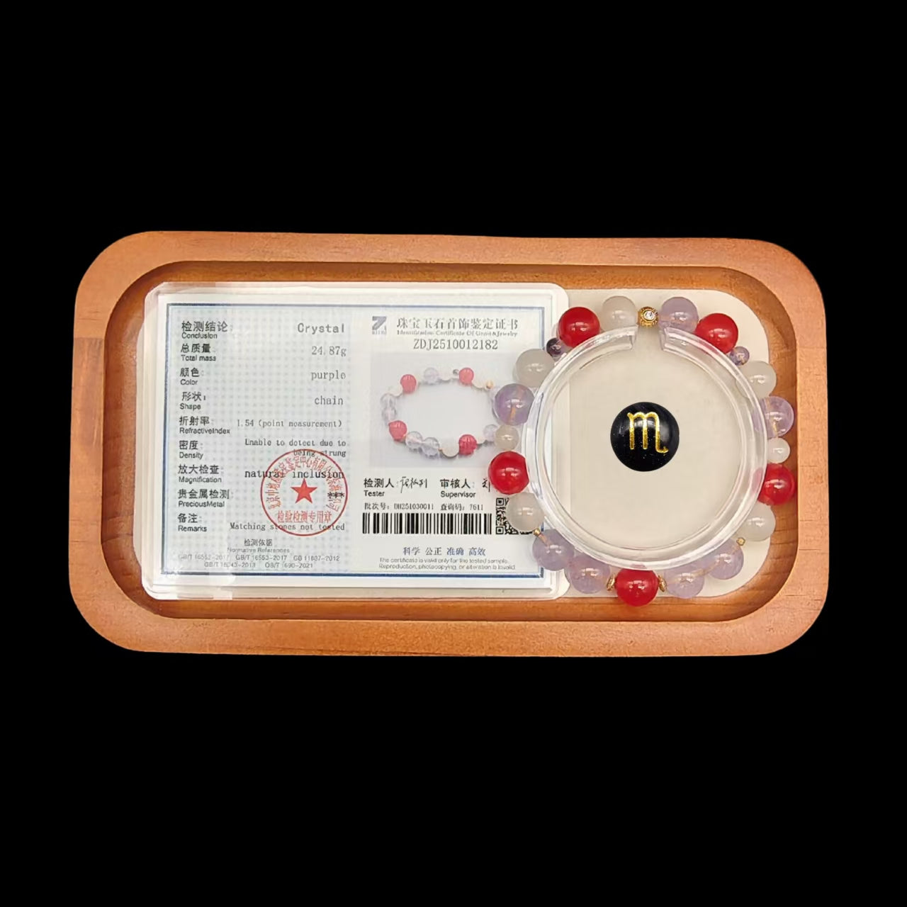 OneCrystal-Zodiac NHE Flow Crystal Beads Series Scorpio-Vitality Bracelet-*Undertow Renewal*